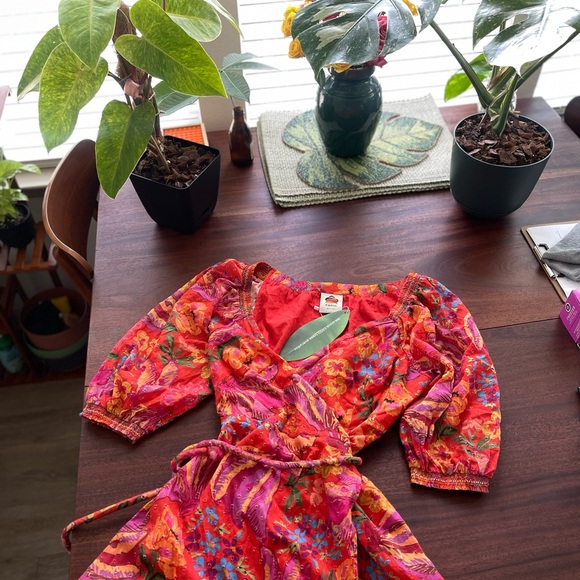FARM Rio Red Spring Bananas Maxi Dress New with Tags - Picture 6 of 6